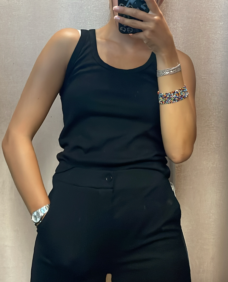Luxe 2x1 Rib Classic Tank  Back 2 Basics