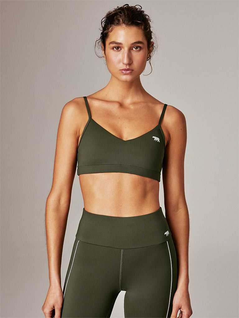 Explore Recycled Polyester Basic Racer Back Light Support Sports Bra Peached