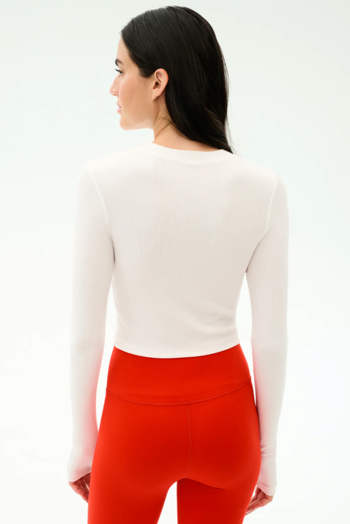 LOUISE RIB LONG SLEEVE CROP – Back 2 Basics