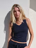 FINE 2X1 RIB V-NECK TANK